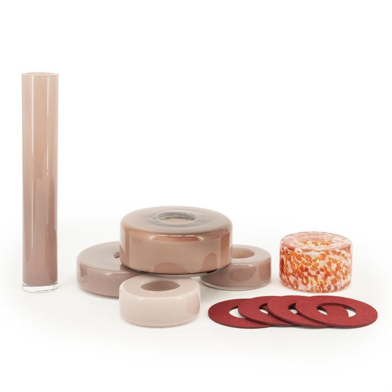 By Boo Golas - burgundy Röd Glasvas