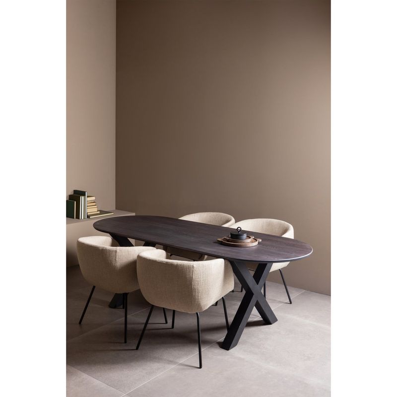 WOOOD Leon Matstol i Boucle Naturmelange