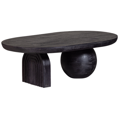 WOOOD STEPPE Soffbord i Mango Trä Svart