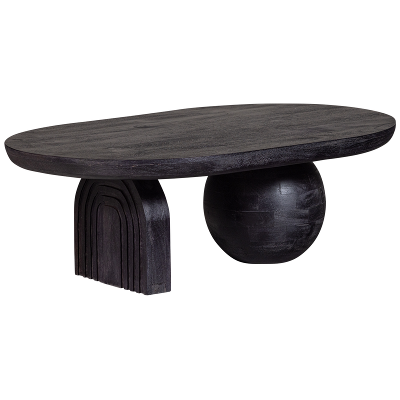 WOOOD STEPPE Soffbord i Mango Trä Svart