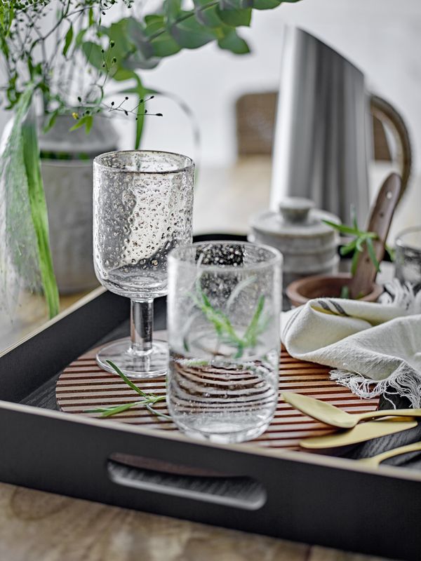 Bloomingville Bubbles vinglas, Clear, Glas 38 cl 4-pack