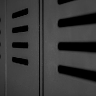 WOOOD Stijn Hög 2-Dörrars Lockerskåp Svart