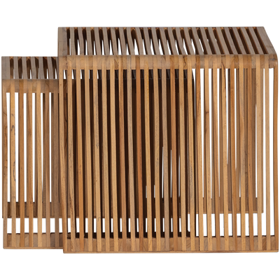 WOOOD Jasmijn Sidobord Återvunnet Teak - Set om 2