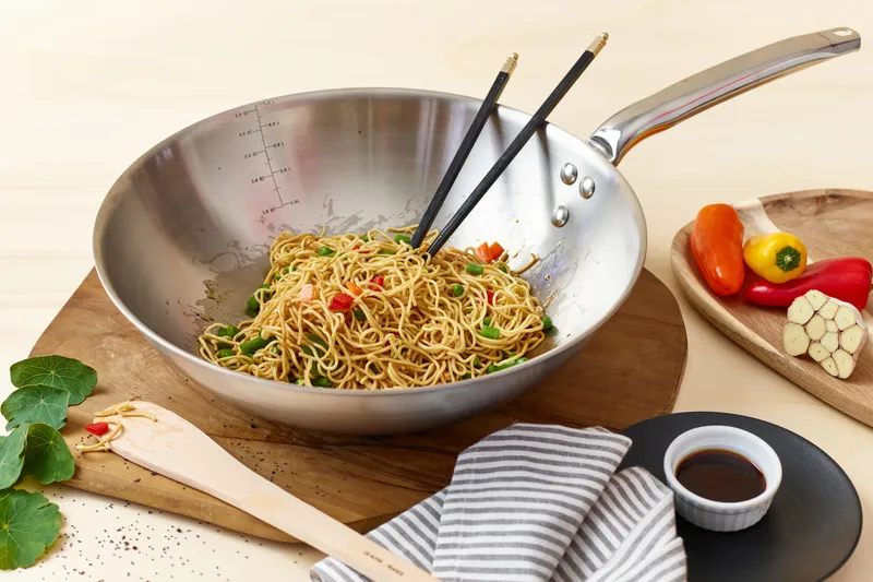 De Buyer Alchimy wok rostfritt stål Ø32 cm