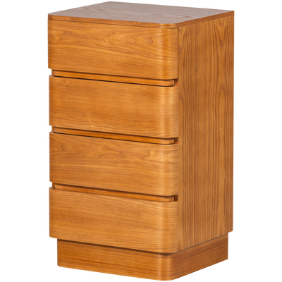 WOOOD Fejo byrå med 4 lådor i brun MDF