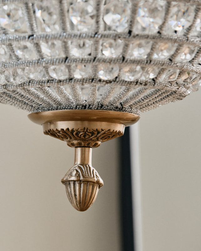 Nordal Crystal lampa med glasprismor, medium