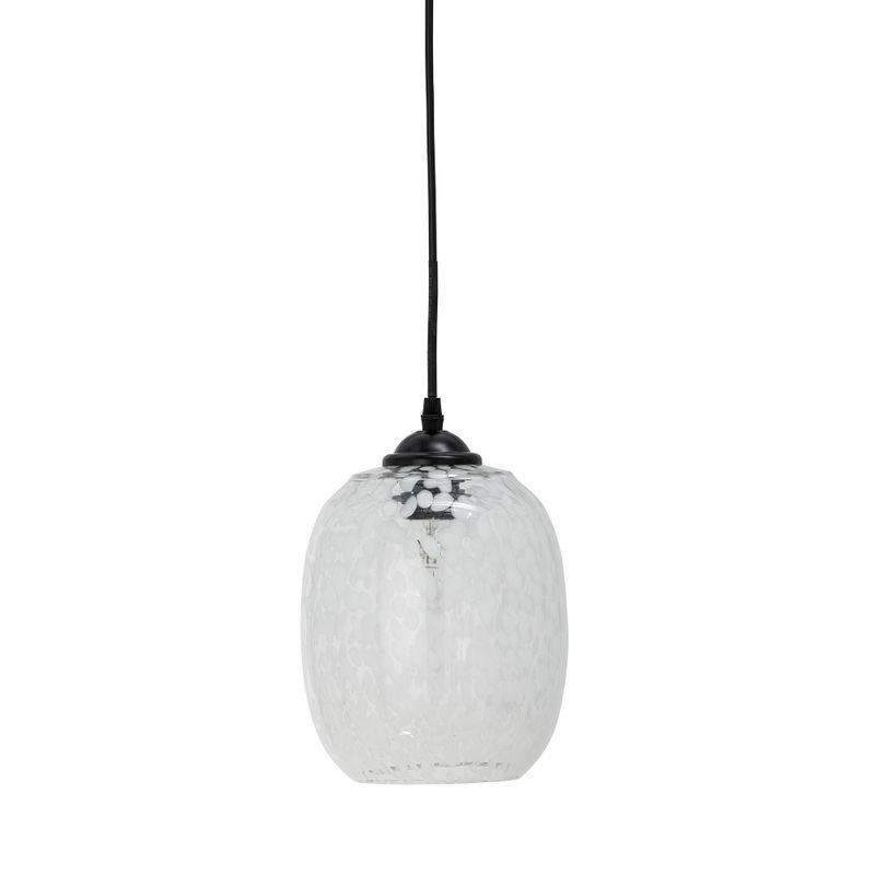 Bloomingville Gisele Taklampa, Vit, Glas, Ø18xH30 cm