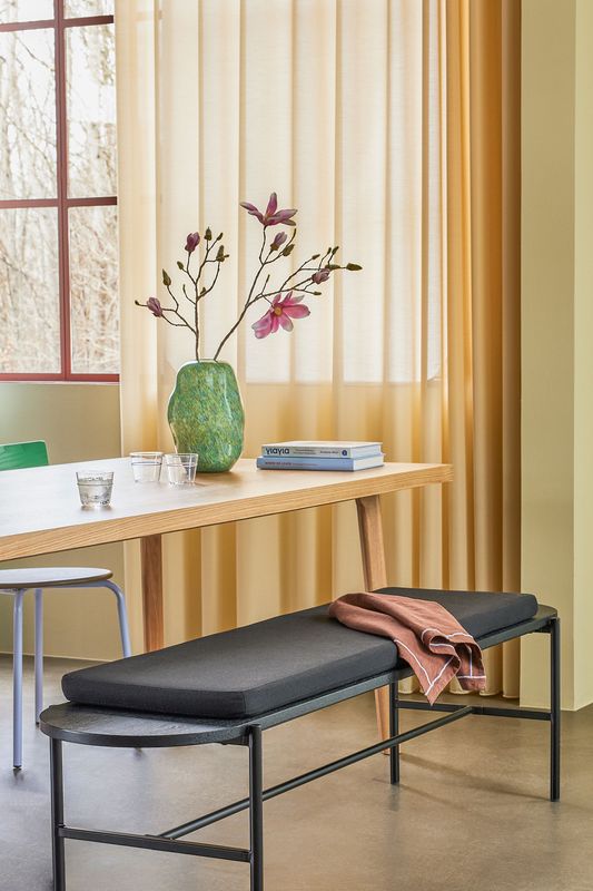 Hübsch Norm Bänk Svart 180x45xh49cm