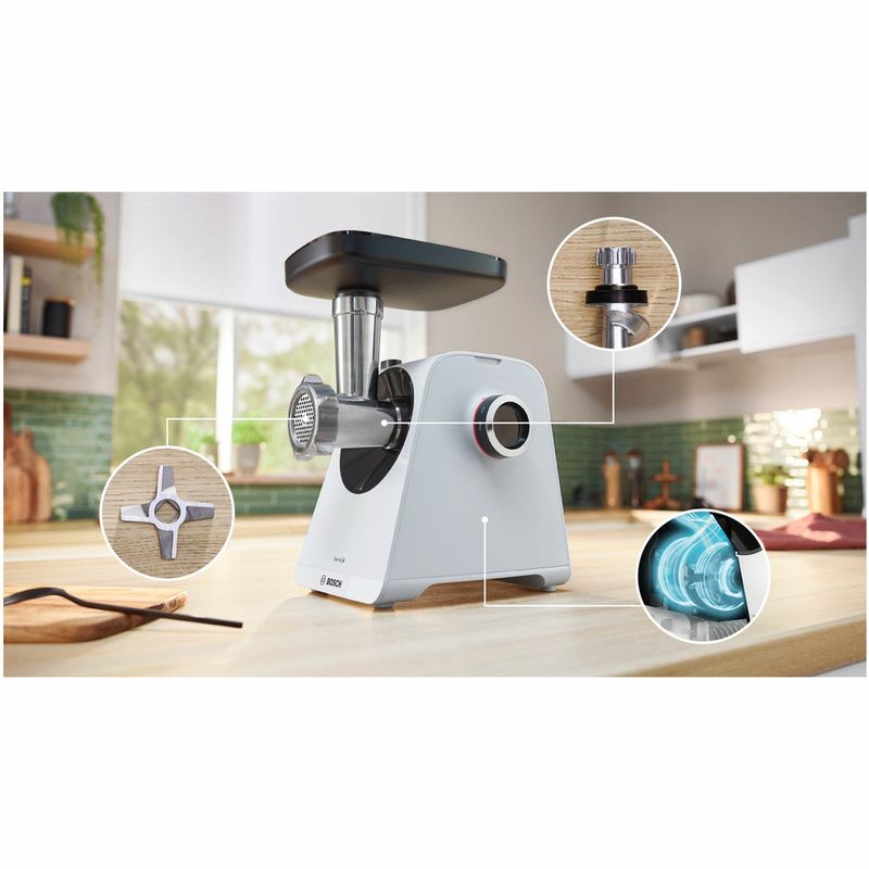 Bosch Köttkvarn  MFWS420W  1300W Rostfri Kvarn