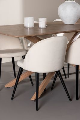 Venture Home Piazza Matbord med Velvet Matstol