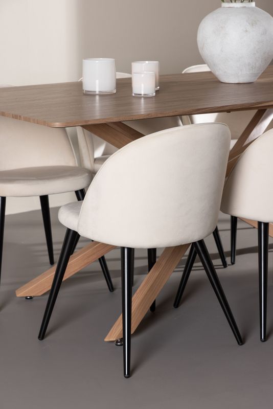 Venture Home Piazza Matbord med Velvet Matstol