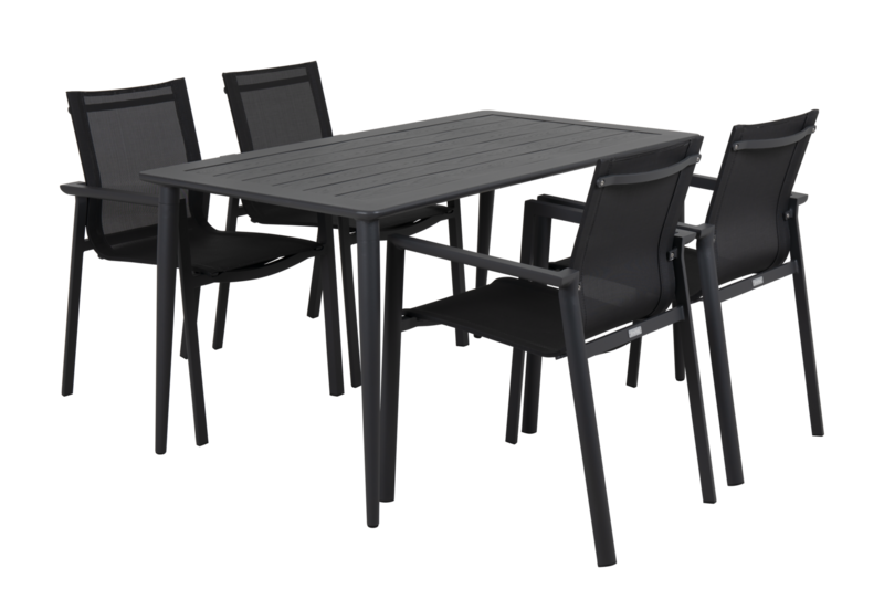 Brafab Delia Stapelstol Antracit/Textilene