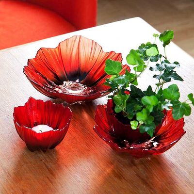 Målerås Poppy, ljuslykta, röd/svart