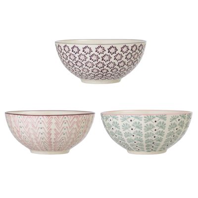 Bloomingville Maya Skål, Lila, Stengods - 6-pack