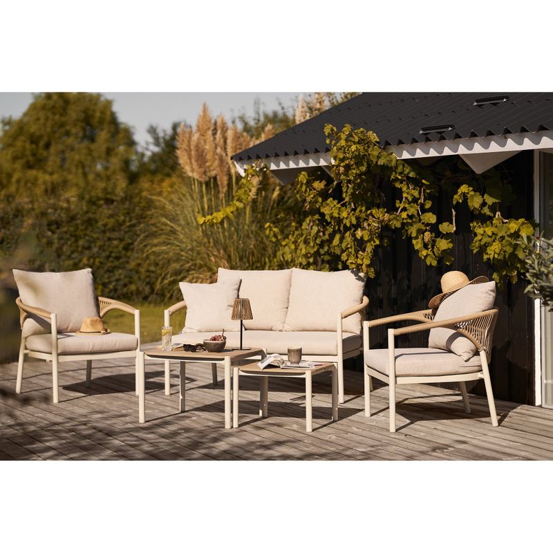 House Nordic Abela Loungeset Sand/Naturell