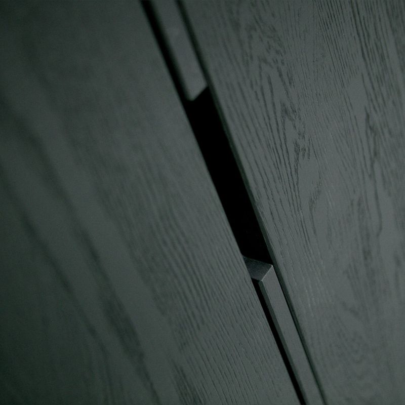 WOOOD SILAS 2-Dörrars Skåp i Svart Ask