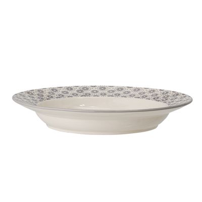 Bloomingville Elsa Tallrik Deep, Grå, Stengods - 12-pack