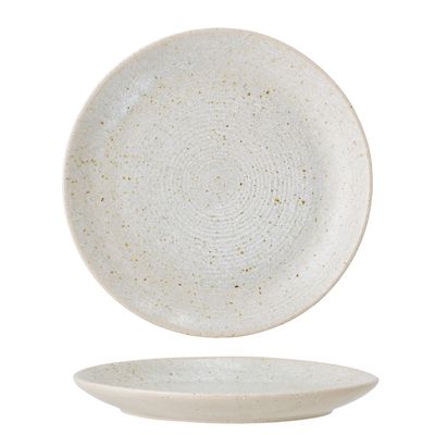 Bloomingville Taupe Tallrik, Grå, Stengods - 12-pack