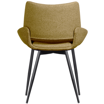 WOOOD Parade Matstol i Senapsgul Melangetextil 2 st