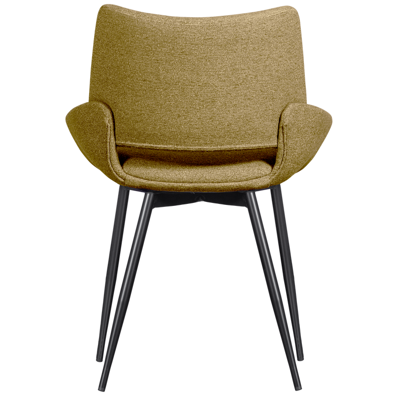 WOOOD Parade Matstol i Senapsgul Melangetextil 2 st