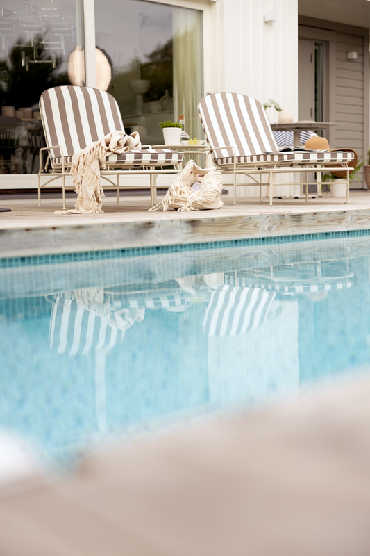 Brafab Arts Solsäng Soft White / Beige Stripes