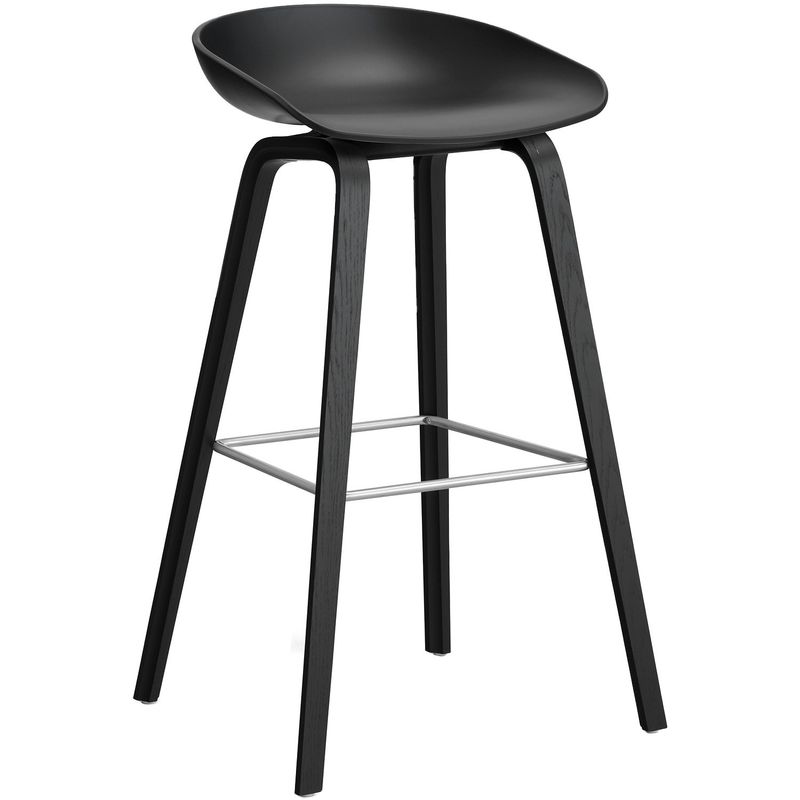 HAY About A Stool 32 barstol Black/Black, 75 cm