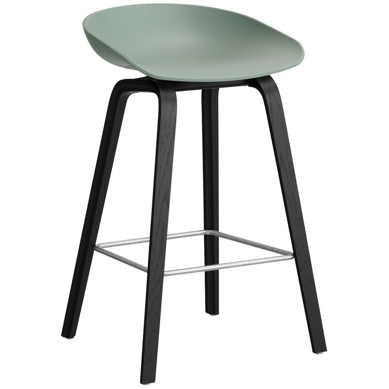 HAY About A Stool 32 barstol Fall green/Black, 65 cm
