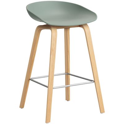 HAY About A Stool 32 barstol Fall green/Oak, 65 cm