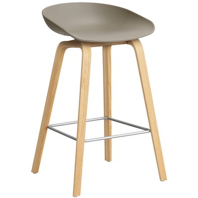 HAY About A Stool 32 barstol Khaki/Oak, 65 cm