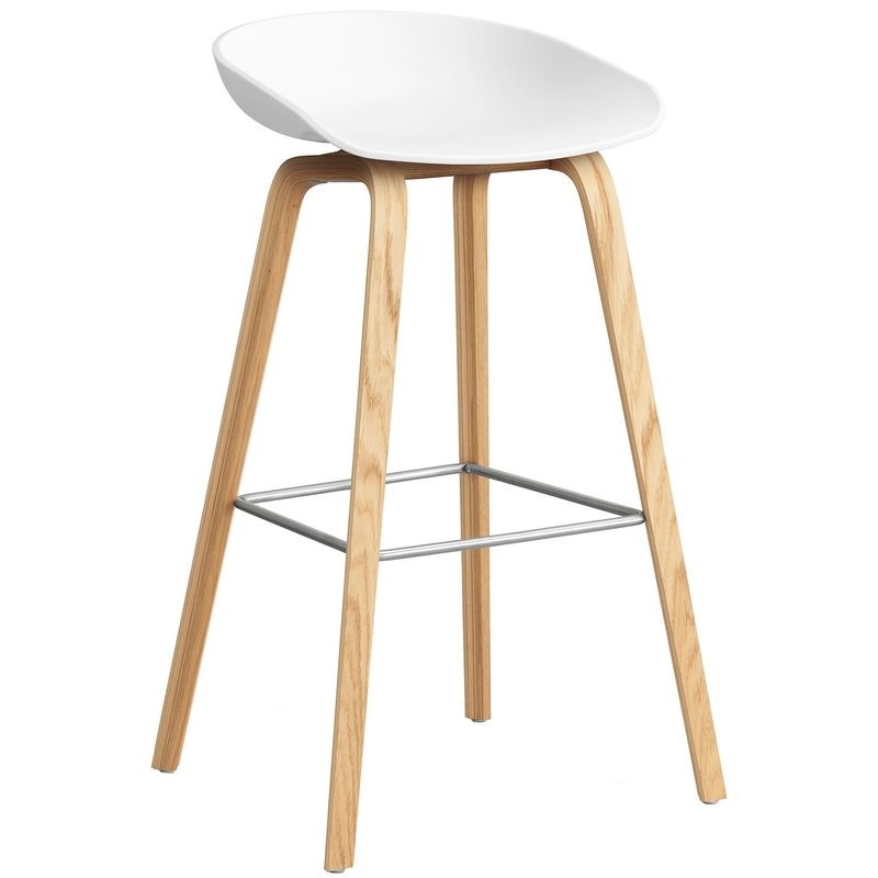 HAY About A Stool 32 barstol White/Oak, 75 cm