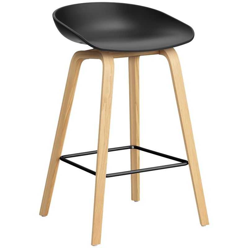 HAY About A Stool 32 barstol Black/Oak/Black, 65 cm
