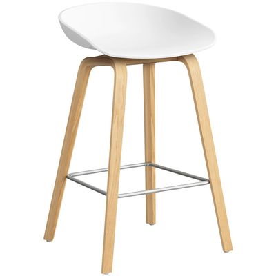 HAY About A Stool 32 barstol White/Oak, 65 cm