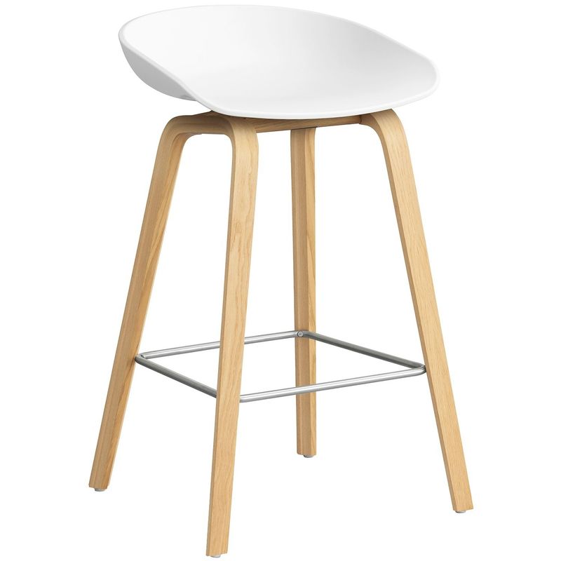 HAY About A Stool 32 barstol White/Oak, 65 cm