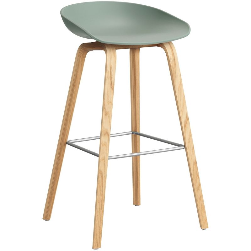 HAY About A Stool 32 barstol Fall green/Oak, 75 cm