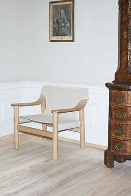 HAY Bernard fåtölj Raw canvas/Oak