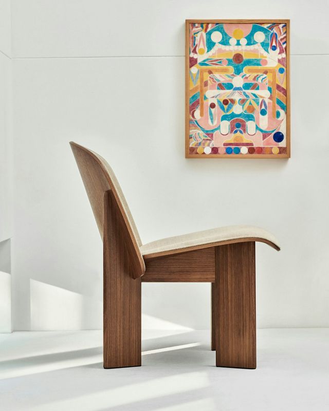 HAY Chisel 85 fåtölj Lacquered walnut