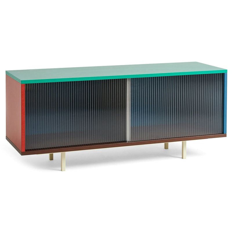 HAY Colour Cabinet sideboard med glasdörrar Multi, 120 cm