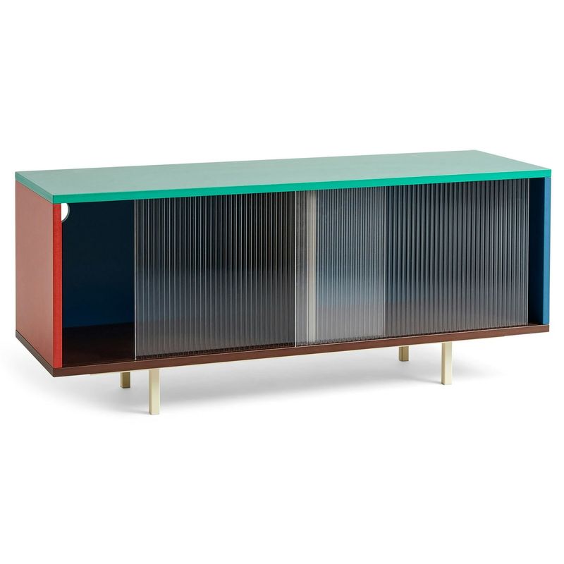 HAY Colour Cabinet sideboard med glasdörrar Multi, 120 cm