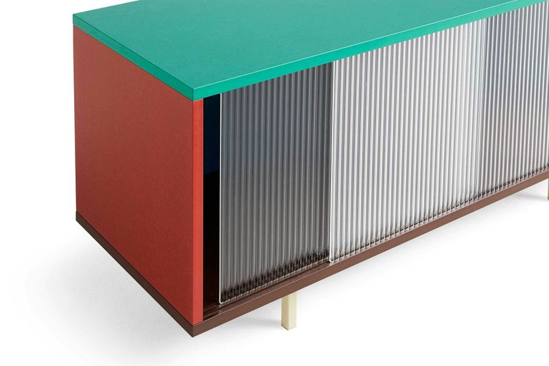 HAY Colour Cabinet sideboard med glasdörrar Multi, 120 cm