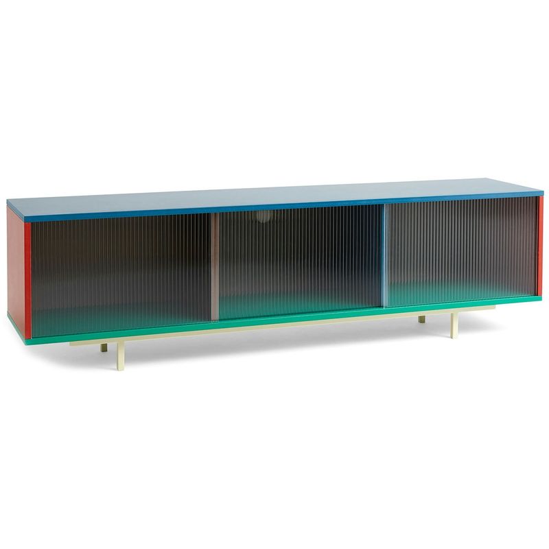 HAY Colour Cabinet sideboard med glasdörrar Multi, 180 cm