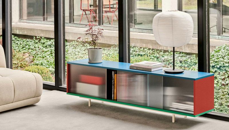 HAY Colour Cabinet sideboard med glasdörrar Multi, 180 cm
