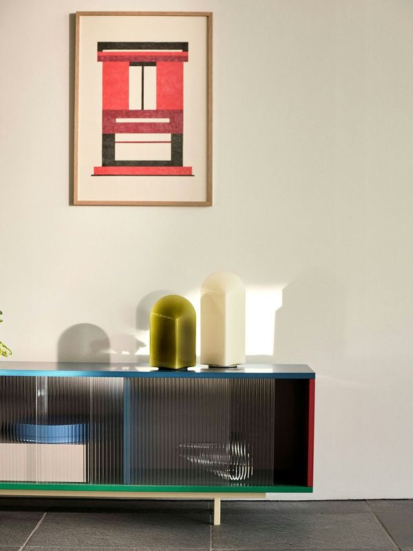 HAY Colour Cabinet sideboard med glasdörrar Multi, 180 cm