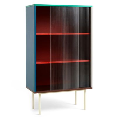 HAY Colour Cabinet vitrinskåp med glasdörrar Multi, 130 cm
