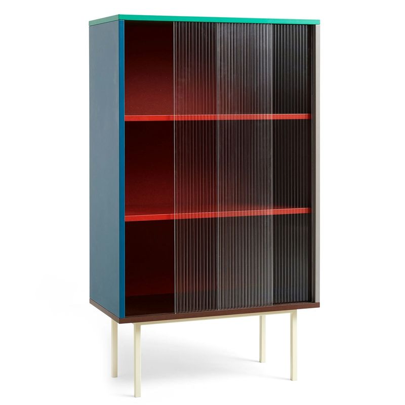 HAY Colour Cabinet vitrinskåp med glasdörrar Multi, 130 cm