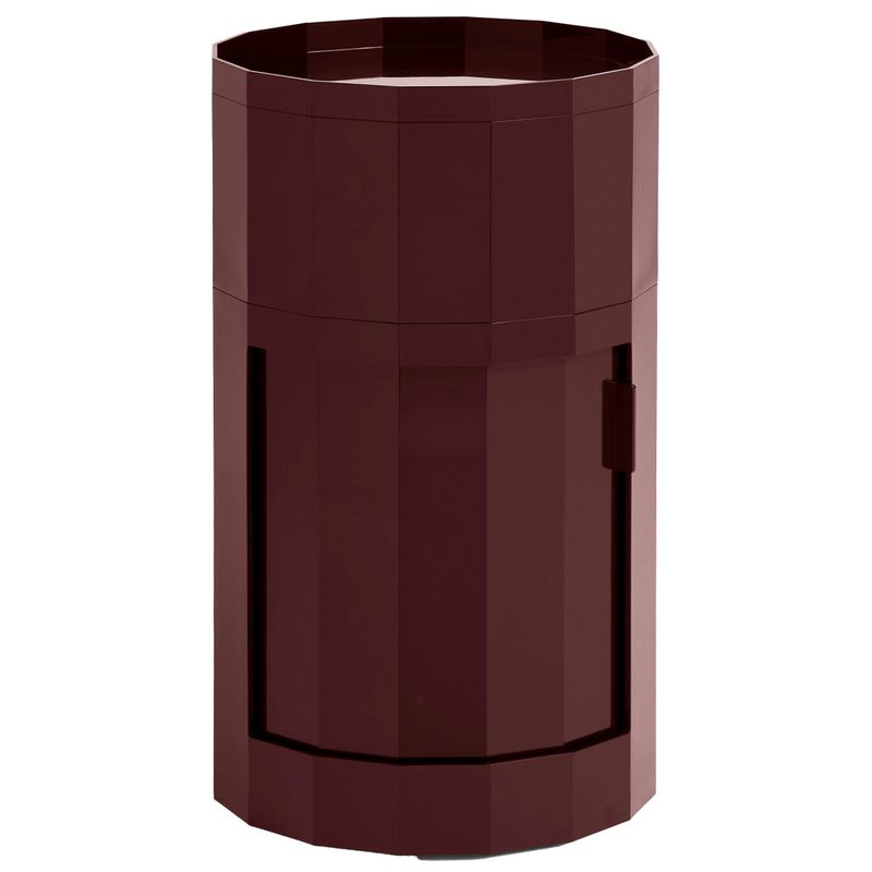 HAY Facet Cabinet 101 skåp Burgundy, Ø38 cm