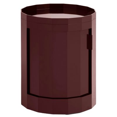 HAY Facet Cabinet 100 skåp Burgundy, Ø38 cm