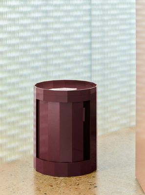 HAY Facet Cabinet 100 skåp Burgundy, Ø38 cm
