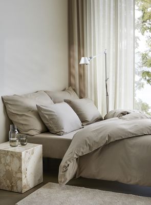 Høie Harmoni påslakanset beige 150x210 cm 2 delar