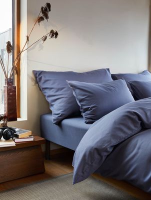 Høie Harmoni påslakanset denimblå 150x210 cm 2 delar