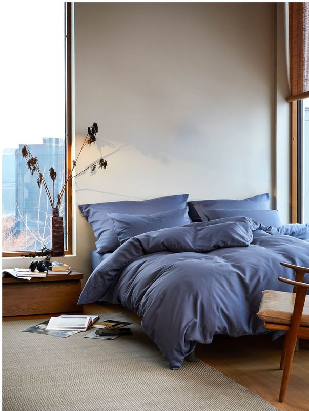 Høie Harmoni påslakanset denimblå 150x210 cm 2 delar